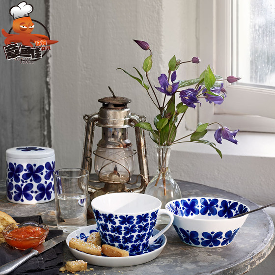 Swedish Rorstrand Rossland blue classic butterfly flower ceramic tableware plate bowl coffee tea cup Nordic