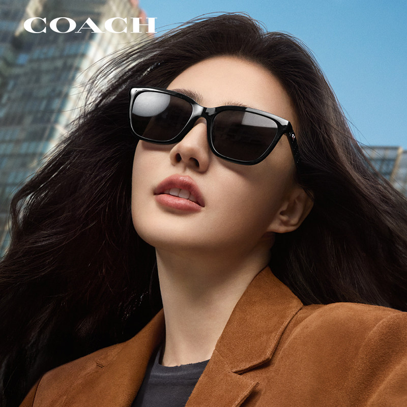 [Same Style as Xu Lu] Coach Versatile Sunglasses for Women 8429, Fashionable Large-Frame Sunglasses That Make the Face Look Smaller