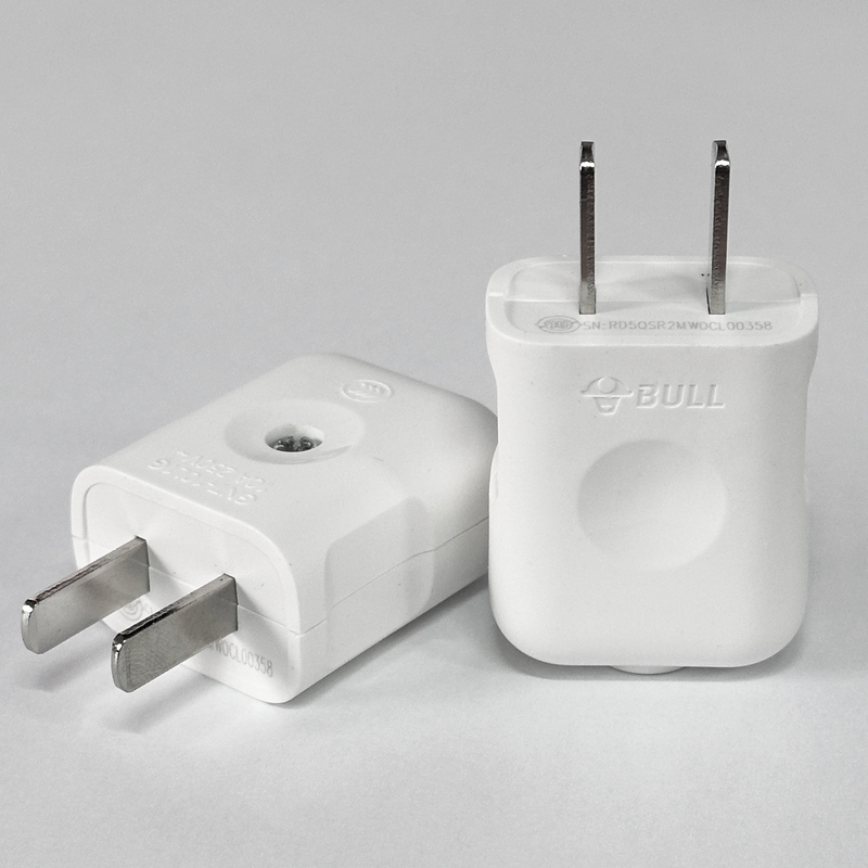 Genuine Bull 10A Plug with Two-Pronged Wire, Two-Hole Two-Prong Power Plug, 10Lg Genuine Bull 10A Plug with Two-Pronged Wire, Two-Hole Two-Prong Power Plug, 10Lg