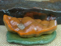 Fried hemp leaves entangled with sugar heart agate leaves natural stone collection Alxa Gobi agate original stone