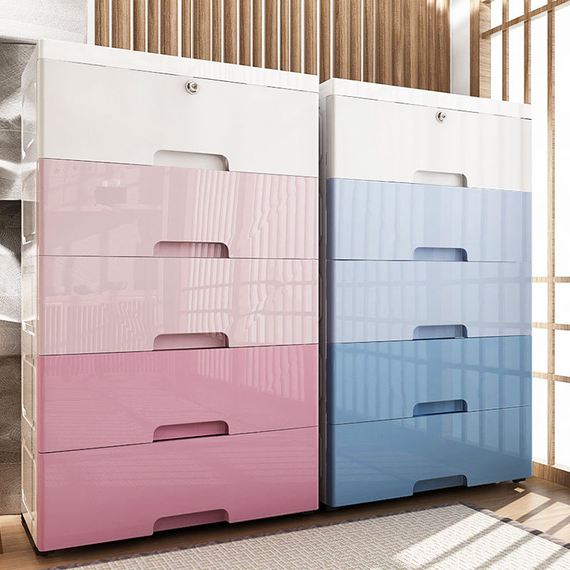 Thick extra large drawer storage box plastic household baby clothes toy box storage box tidying cabinet