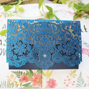 Invitations, Wedding Invitations, European-Style Creative and Personalized High-End Royal Blue Birthday Housewarming Invitations, Business Letters