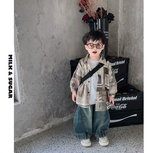 Детская осенняя рубашка, куртка, осеннее термобелье для мальчиков
