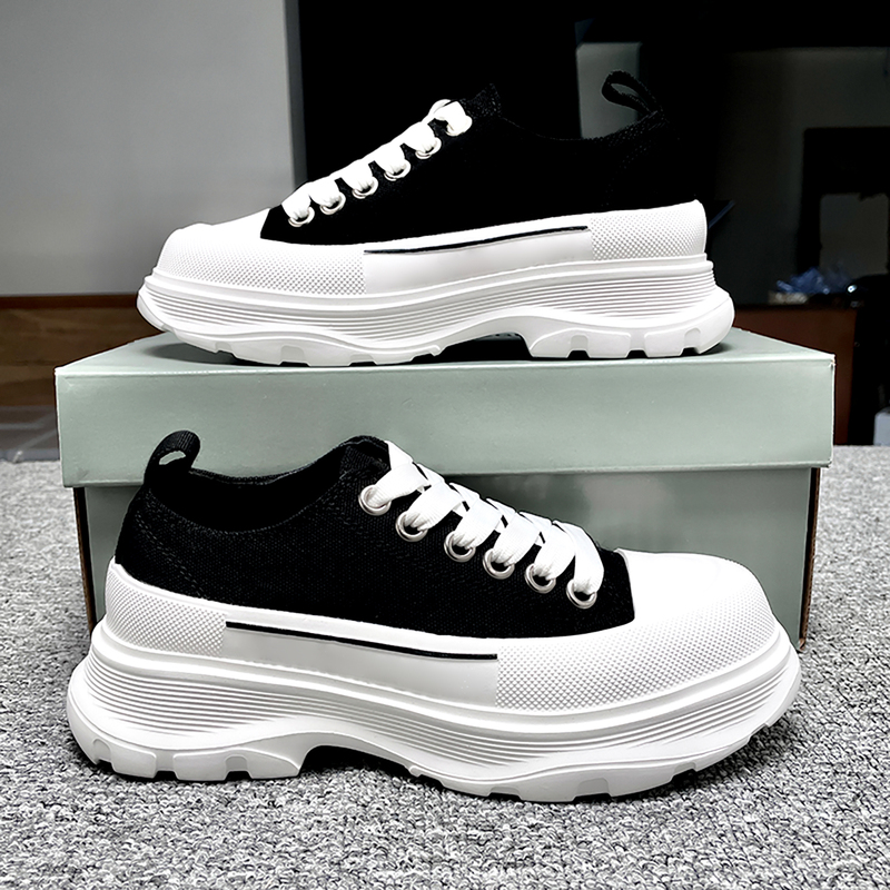 【High Quality】Ximacun Canvas Shoes for Men and Women 2026 Summer New Thick-Soled Sneakers Height-Increasing White Shoes Trendy