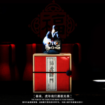 Blue sequel ethnic zstained embroidery hand-sewn back to emblered Bfortiger Linmen New Years gift box New Years Eve companion gift