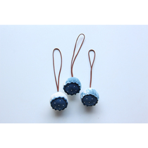 Blue Sequel White Clan Zdyeing Pure Handmade Cloth Art Lotus pendant Pendant Clothing Accessories Car Hang Accessories for New Years Gift