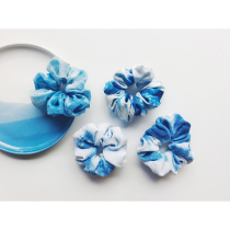 Blue sequel white group Dyed Net Red Hair Ring Sweet temperament 100 Hitch Rope Large Intestine Ring Mantail Rubber Fascia Ornament