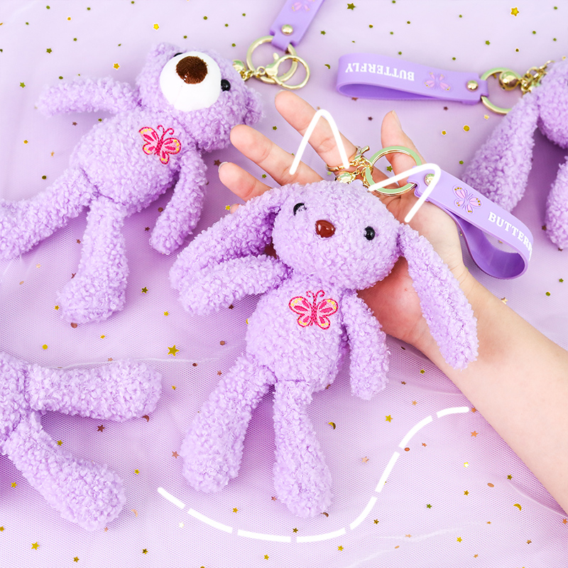 ins net red new cute big number bag pendant butterfly bear paparazzi creative cartoon key buckle ring bag hanging decoration