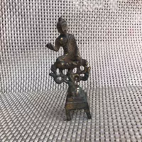 Антиквариат Разное антикварное вокальное медное медь чистая медь золотая статуя Статуя Будда Будда Бронзовая Дома Свинг