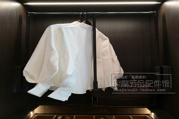 (Xiaojia Hardware) Kumbo Wardrobe Hardware Drop Down Clothing Basket Pants Rack Hanger Clothe Cloakroom Five Gold Accessories