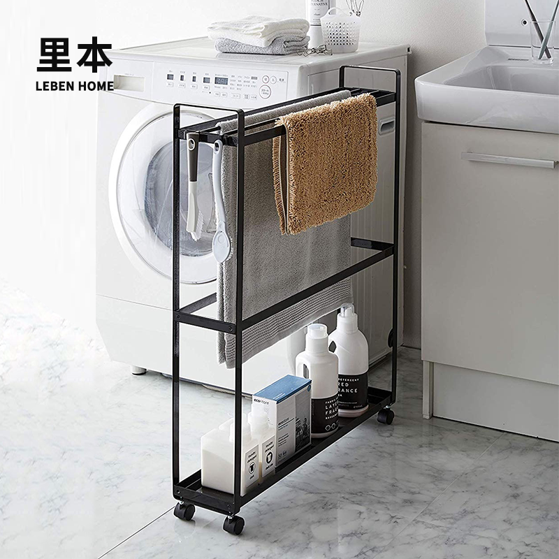 Riben Mobile Bathroom Shelve Triple Nip Slitting Trolley Rack Clearance Iron Art Dressing Room Floor Towel Intake