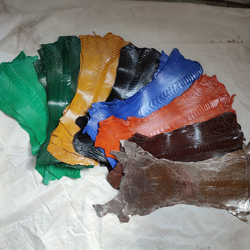 Italian multicolor Ostrich leg leather Paw leather material DIY strap wallet Mobile phone case Key driver's license bag Special material