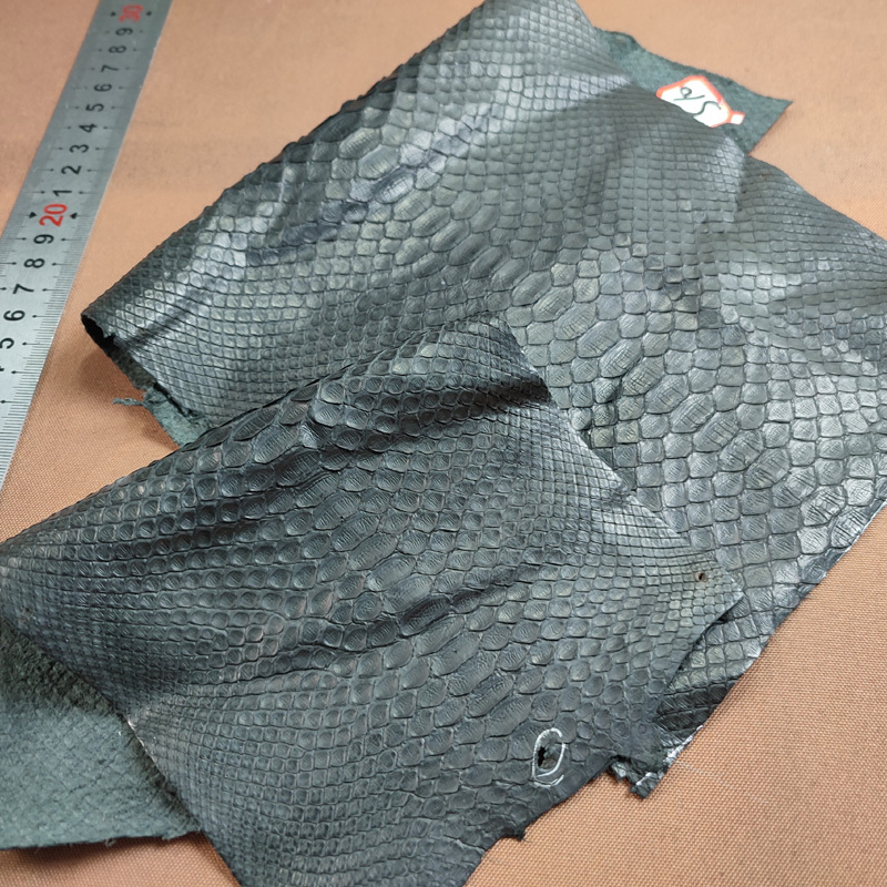 Black Python-Patterned Leather Wallet, Phone Case, Watch Strap, Key Pouch, Card Holder, Short Wallet, Long Wallet