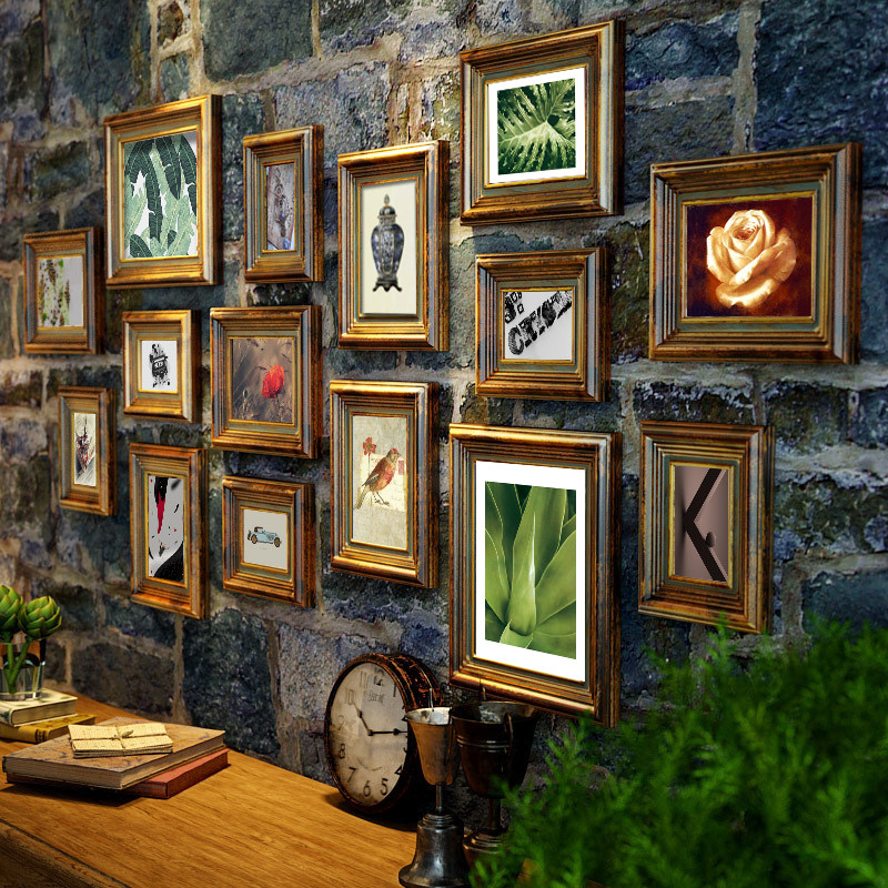 Solimu American photo wall decorates European retro living room photo frame hanging wall modern Southeast Asian Thai combination painting