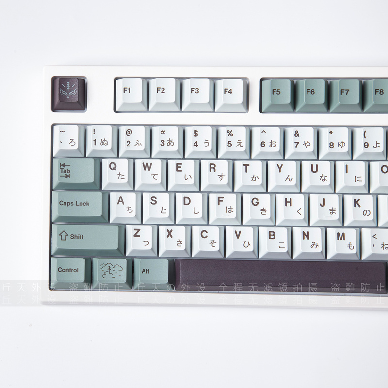 Gmk Mist Mechanical Keyboard Keycaps, Original Height, Pbt Dye-Sublimation, Compatible with 68/87/84/980/104