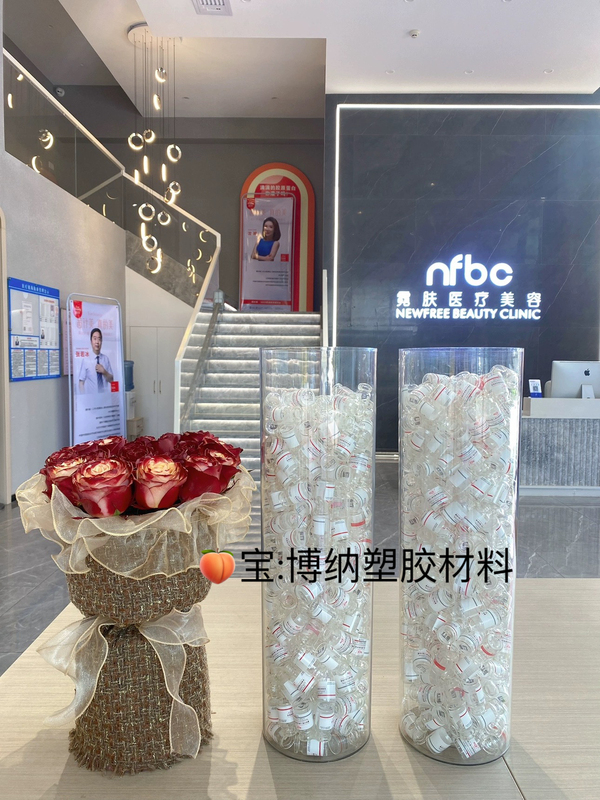 Highly Transparent Acrylic Plexiglass Container for Medical Beauty Cosmetics, Empty Bottles, Beauty Salon, Dental, and Dentist Storage and Display Tube