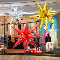 Water drop balloon explosion star wedding background layout cartoon shape decoration aluminum film balloon dotted shopping mall opening shop