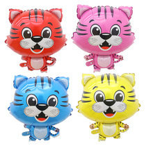New 2022 Year of the Tiger Balloon Decoration Annual Meeting Children Cartoon Living Room Printing Happy New Year Tiger Aluminum Film Balloon