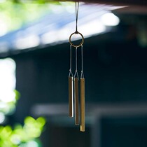 Imported from Japan Nakagawa summer style poetry real brass corner material and wire combination pendant hanging bell and wind chime