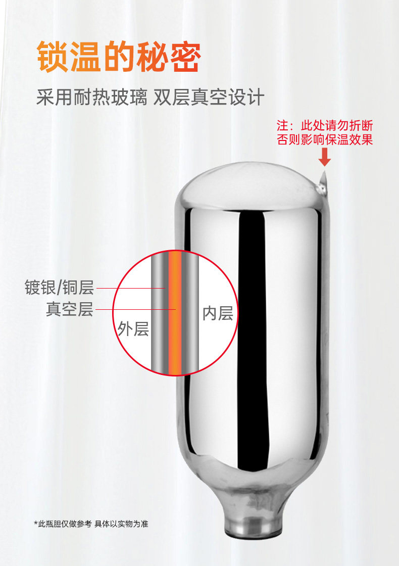 GINT嘉特保温热水瓶学生宿舍用开水瓶家用暖水瓶不锈钢暖壶茶瓶塞详情3