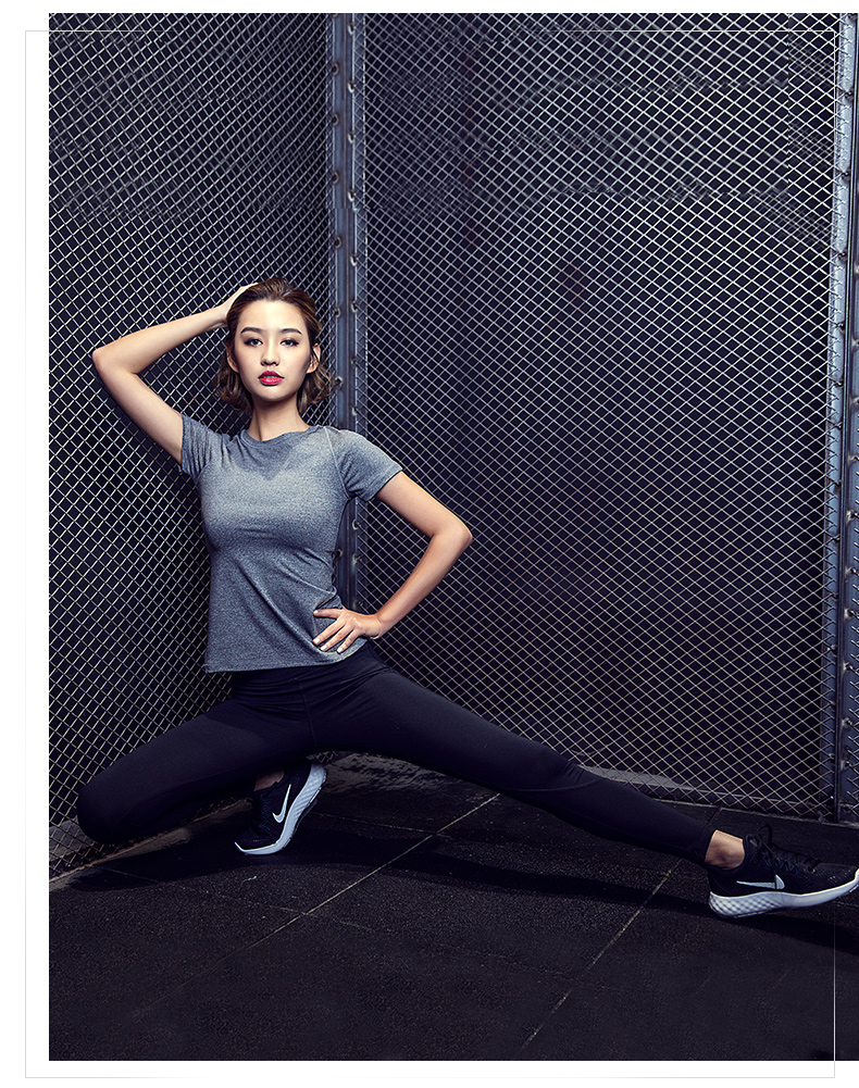 Áo Yoga quần áo của phụ nữ chặt chẽ yoga quần chạy thể dục hip quần đàn hồi cao thể thao cao eo thảm liforme
