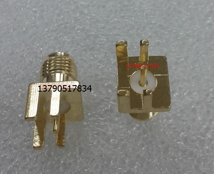 High-frequency SMA-KE large eccentric foot vertical SMA outer screw inner hole straight-in welding plate SMA large eccentric foot five feet