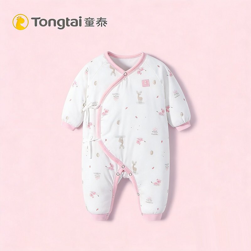 拍2件【童泰】皇冠小鹿加厚连体衣