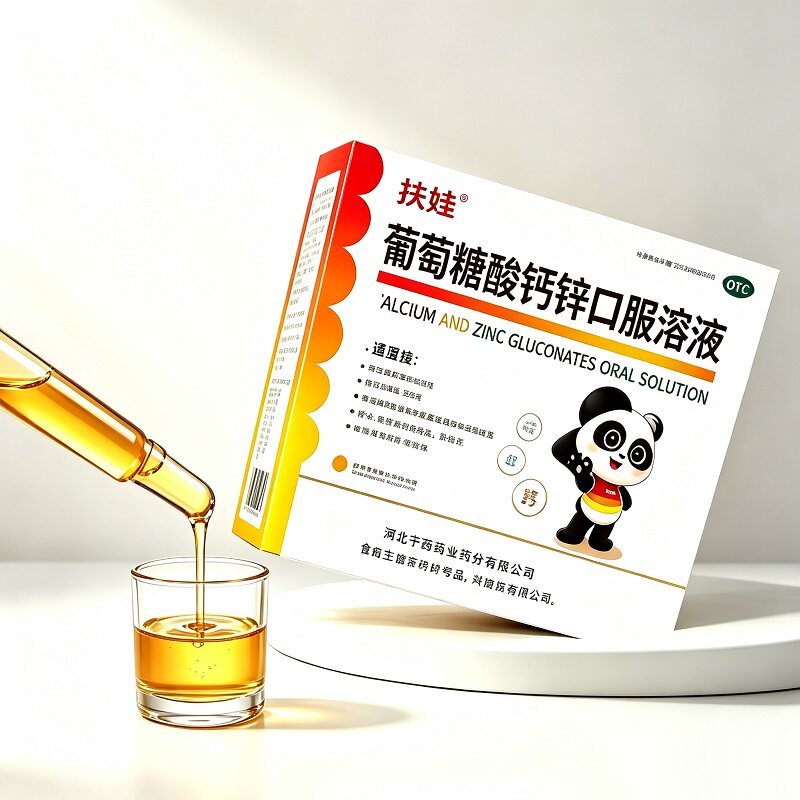 扶娃葡萄糖酸钙锌口服溶液30支骨质疏松小儿挑食生长发育迟缓