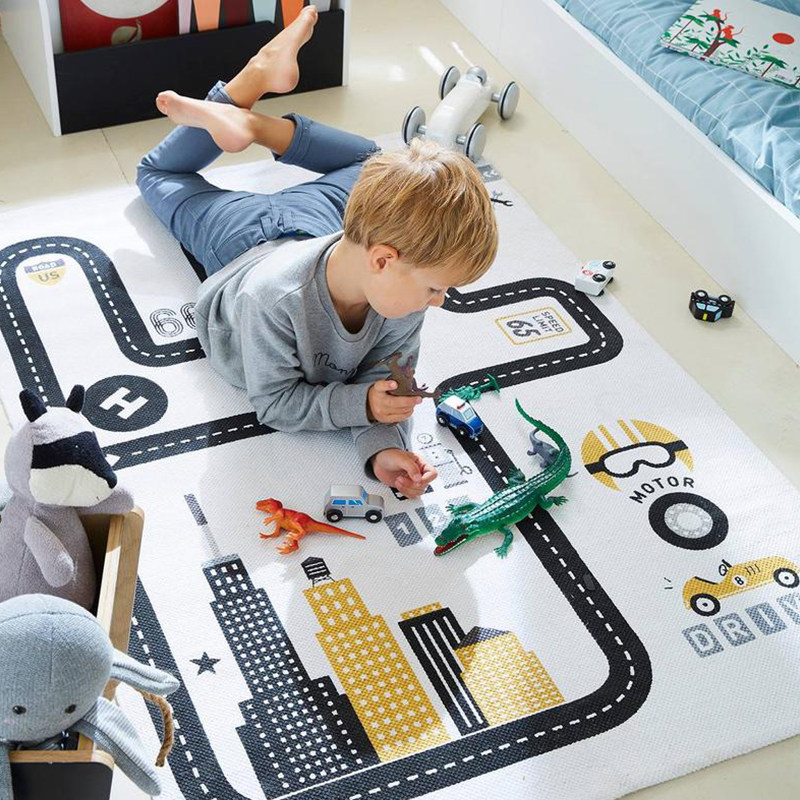 Children's room carpet bedroom bedside cute cartoon household floor mat kindergarten girl boy room non-slip floor mat