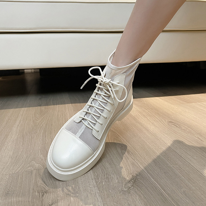 The real Pit Martin Boots 2023 new female boots spring and autumn single boots spring - festive summer thin British wind