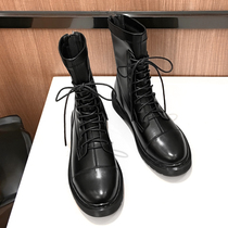 Martin Boots Woman Low Favor 2022 New Spring Autumn Single Boots Thick Bottom Short Boots Inn Wind Soft Bottom Small Code 34 Slim