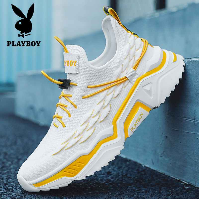 Playboy men's shoes breathable 2022 new Korean edition trend hundred casual sports men's running shoes