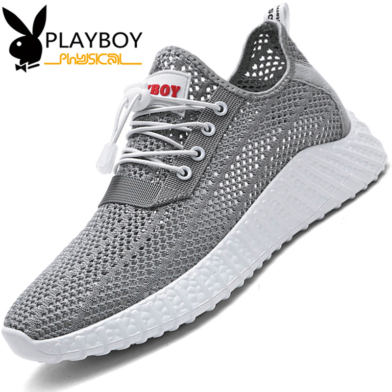 Floral Playboy hollowed-out men's shoes Summer breathable 2022 new deodorant mesh surface Sport mesh abrasion resistant and light wave shoes