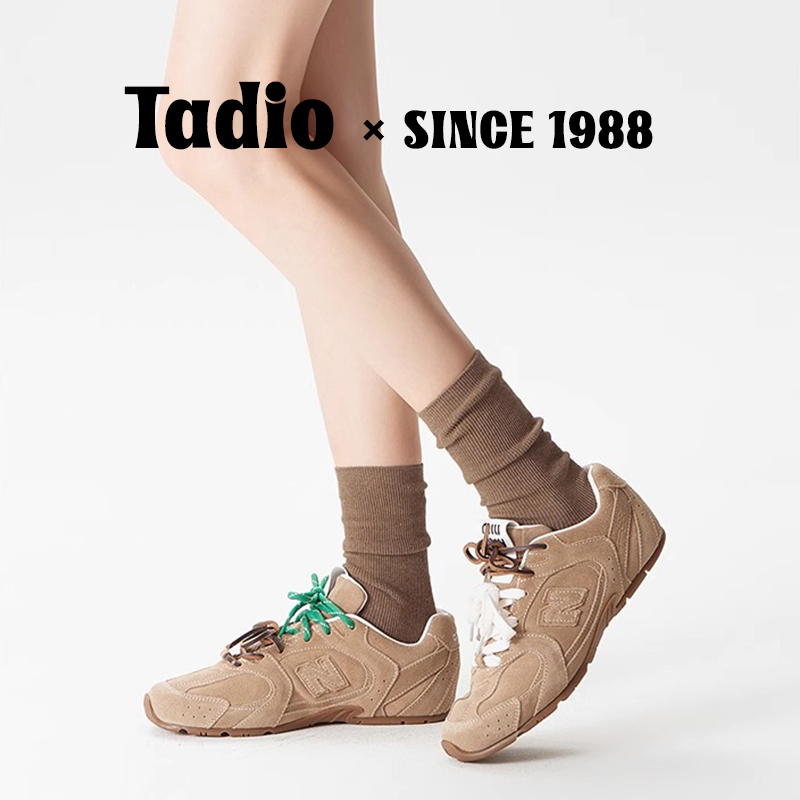 Japanese Noih Melard Autumn and Winter Slouch Socks for Women, Long Socks, Mid-Calf Socks, Vertical Stripe Spring and Autumn Pure Cotton Seamless Socks