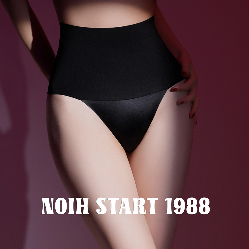 Japanese Noih Ultra-High-Waisted Women's Waist-Cinching Thong Panties, Lycra Fabric, Mulberry Silk Crotch, Sexy and Luxurious Briefs