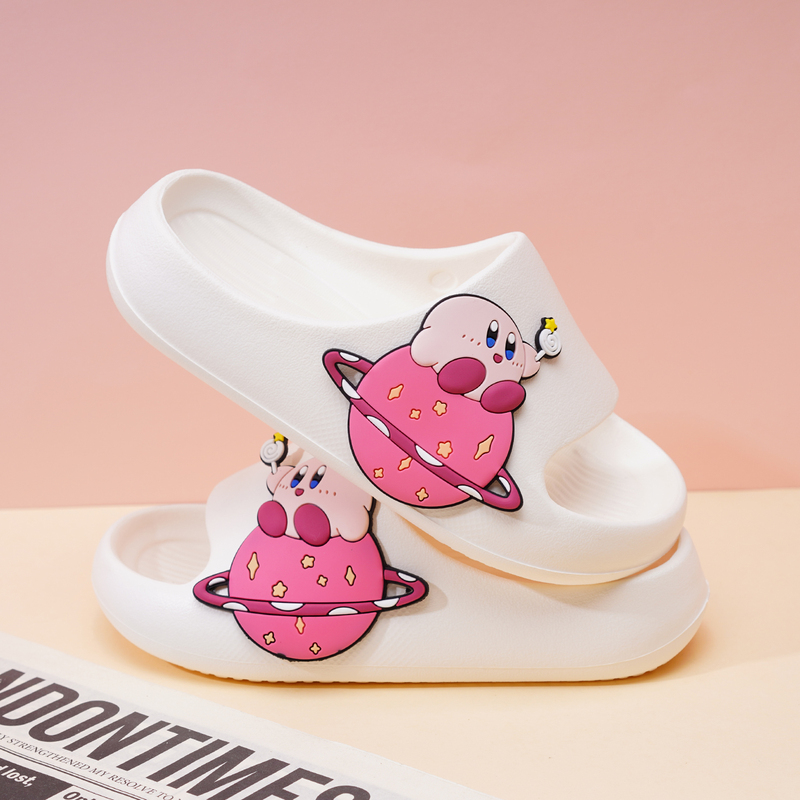 Kirby Children's Slippers 2025 Summer Cute Cartoon Girls Indoor and Outdoor Non-Slip Soft-Soled Beach Sandals