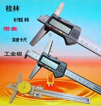 Hailiang Shanghai high-precision digital display with double hook double hook depth vernier caliper Electronic depth gauge High-quality ruler