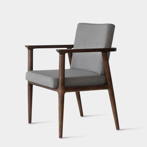 Дизайнерский обеденный стул, китайский современный креативный скандинавский простой обеденный стул из цельного дерева с подлокотниками, стул для маджонга для пожилых людей