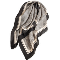 Spring and autumn retro houndstooth small square towel womens silk scarf 70cm suit Korean version of the decoration wild stewardess summer scarf