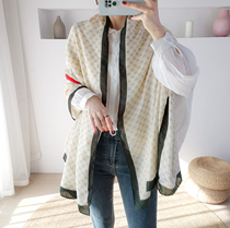 Summer Korean fashion Western style cotton and linen scarf womens thin air-conditioned room shawl outside the summer silk scarf shade gauze towel