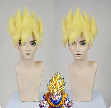 Dragon Ball Super Saiyan Sun Wukong Golden Dragon Ball Wukong Cosplay Wig