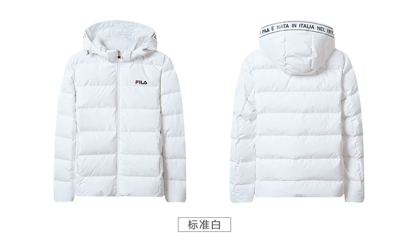 FILA Fila Down Jacket Men 2018 Winter Mới Thể thao giản dị Thoải mái ấm áp Áo trùm đầu xuống Áo khoác nam áo phao lông vũ uniqlo