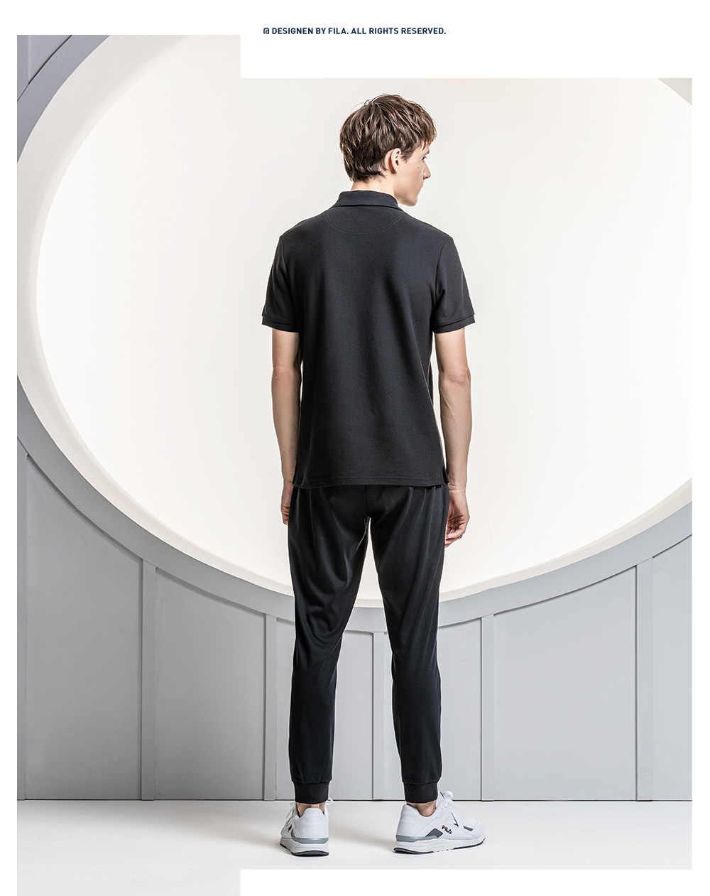 FILA Fila Áo sơ mi nam POLO chính thức 2019 Mùa xuân mới Thể thao thường xuyên đan áo ngắn tay nam - Áo polo thể thao áo thun nữ có cổ polo