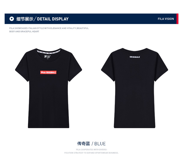 FILA Fila nữ 2019 xuân mới thoáng khí thời trang áo thun tay ngắn - Áo phông thể thao áo polo thể thao nam