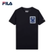 FILA Fila Áo sơ mi nam ngắn tay 2019 Mùa hè Mới đan vòng cổ Logo Logo Cotton ngắn tay áo thun nam - Áo phông thể thao