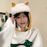 Бархатная зимняя милая ветрозащитная утепленная шапка