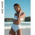 YUKARI nguyên bản màu trắng kỳ nghỉ bãi biển áo tắm cao eo thong chia bikini nữ - Bikinis