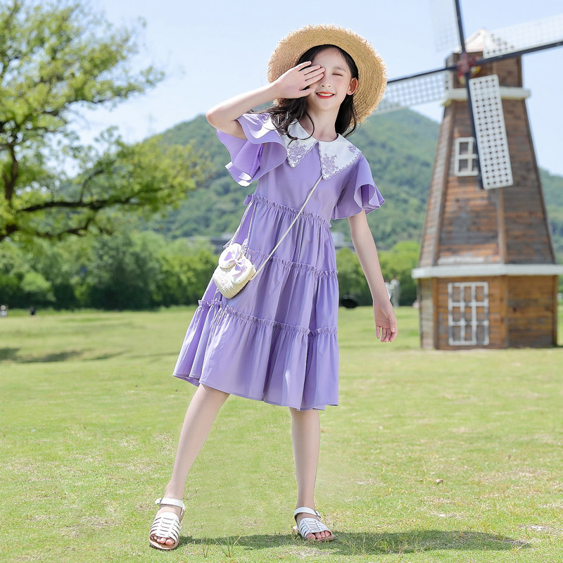 5 girls dress summer dress new style 6 summer 7 middle boy foreign atmosphere 8 children skirt ten years old girl princess skirt