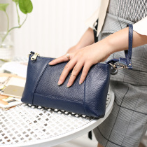 Leather clutch womens 2018 new Korean version of fashion temperament handbag first layer cowhide messenger bag envelope hand grab bag