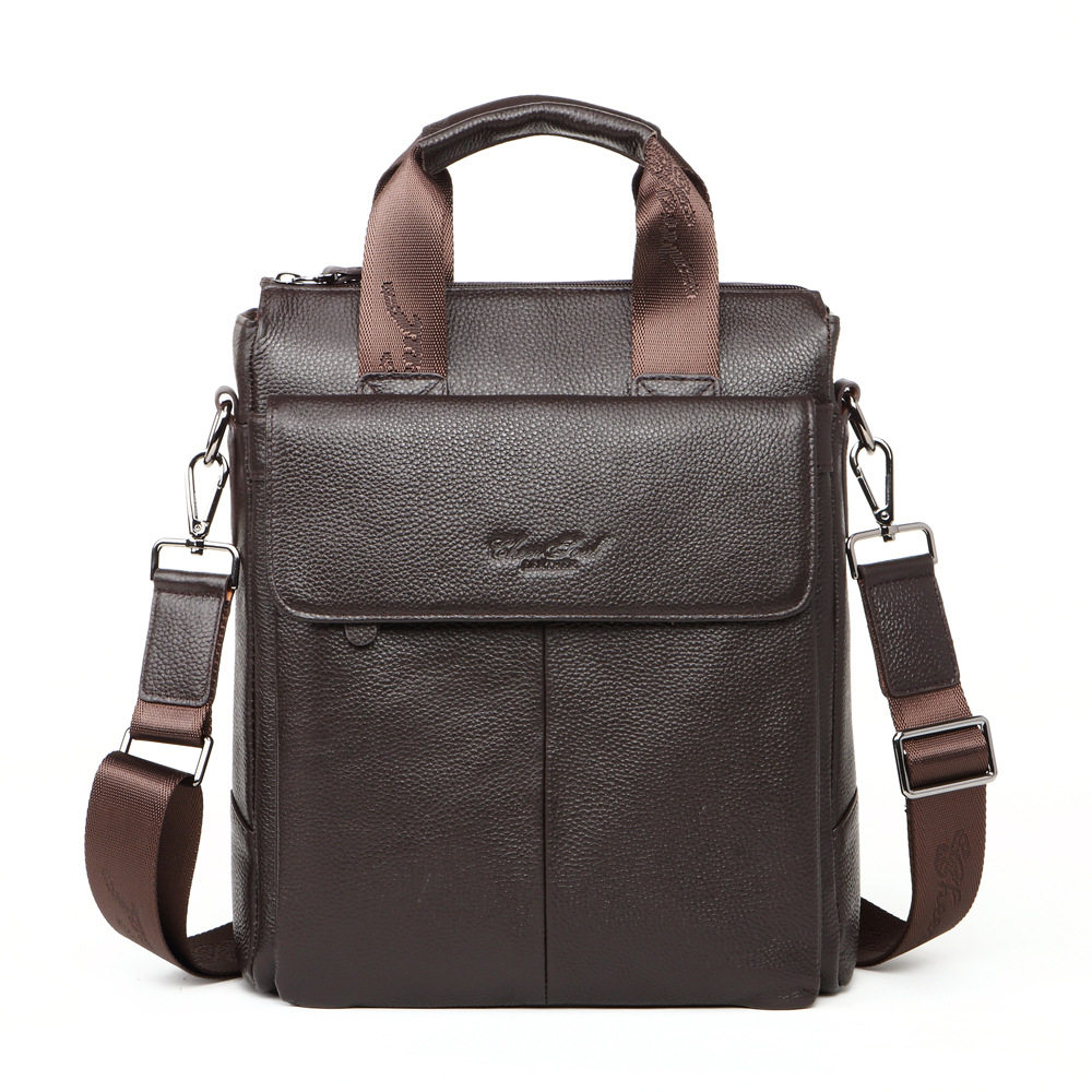 New Head Layer Cow Leather Casual Men Business Handbag Briefcase Genuine Leather Single Shoulder Bag Men's Bag Han Edition Special Price